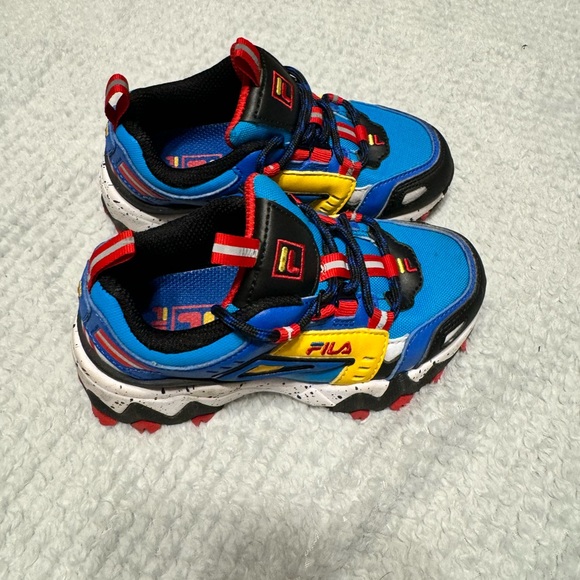 Toddler Fila blue multicolor running hiking shoes size 10 1/2 - Picture 4 of 7